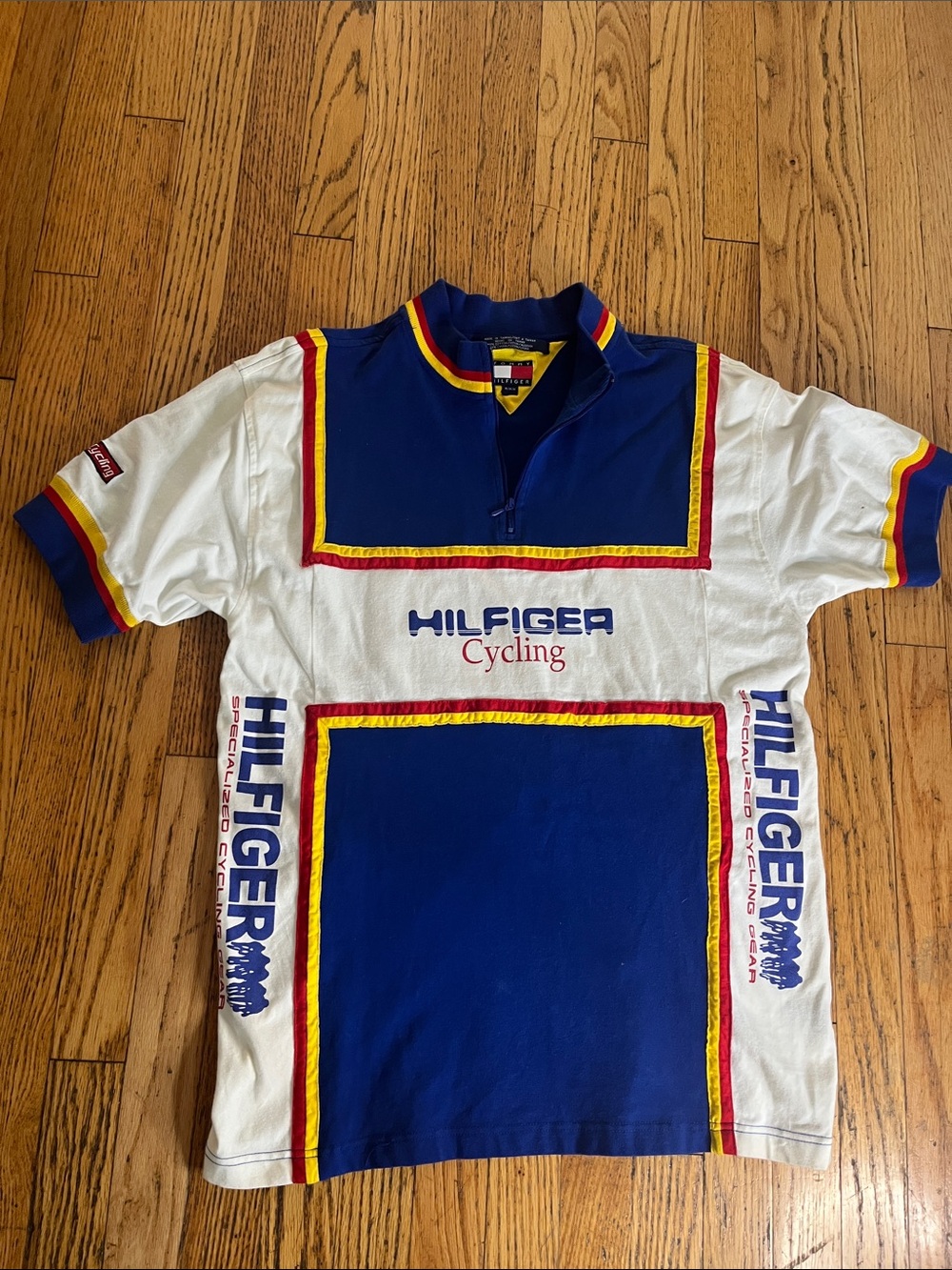 Vintage Tommy Hilfiger Cycling Gear Racing Shirt Early 90’s